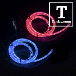 Thick EL Wire 3-foot Kit electroluminescent wire, cool neon, fluorescent wire, el wire, memory wire
