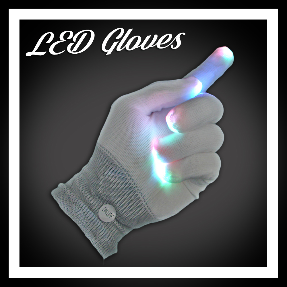 EDM Rave LED Light Up Gloves