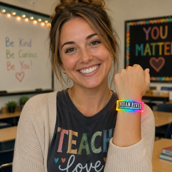 Custom LED Bracelets Personalized Party Favors | Multicolored Light Up Wristbands for Schools, Weddings, Birthdays & Events - CUSTOMBRCUFF