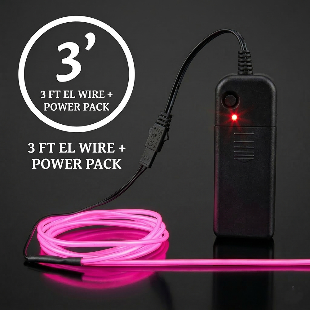 3-foot EL Wire Kit electroluminescent wire, cool neon, fluorescent wire, el wire