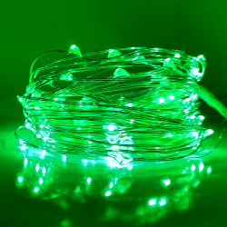 39 Inch Fairy Wire, 20 Green LEDs, Coin Cell Battery Pack String Light with Timer, Copper wire string light, dew drop LEDs, Silver Wire string lights, gold wire string lights, craft, tiny lights, leds, small leds, craft, decorations, decor, centerpiece, wedding, party, bar mitzvah, bat mitzvah, hair piece, headband, crown, halo, tiara, Christmas