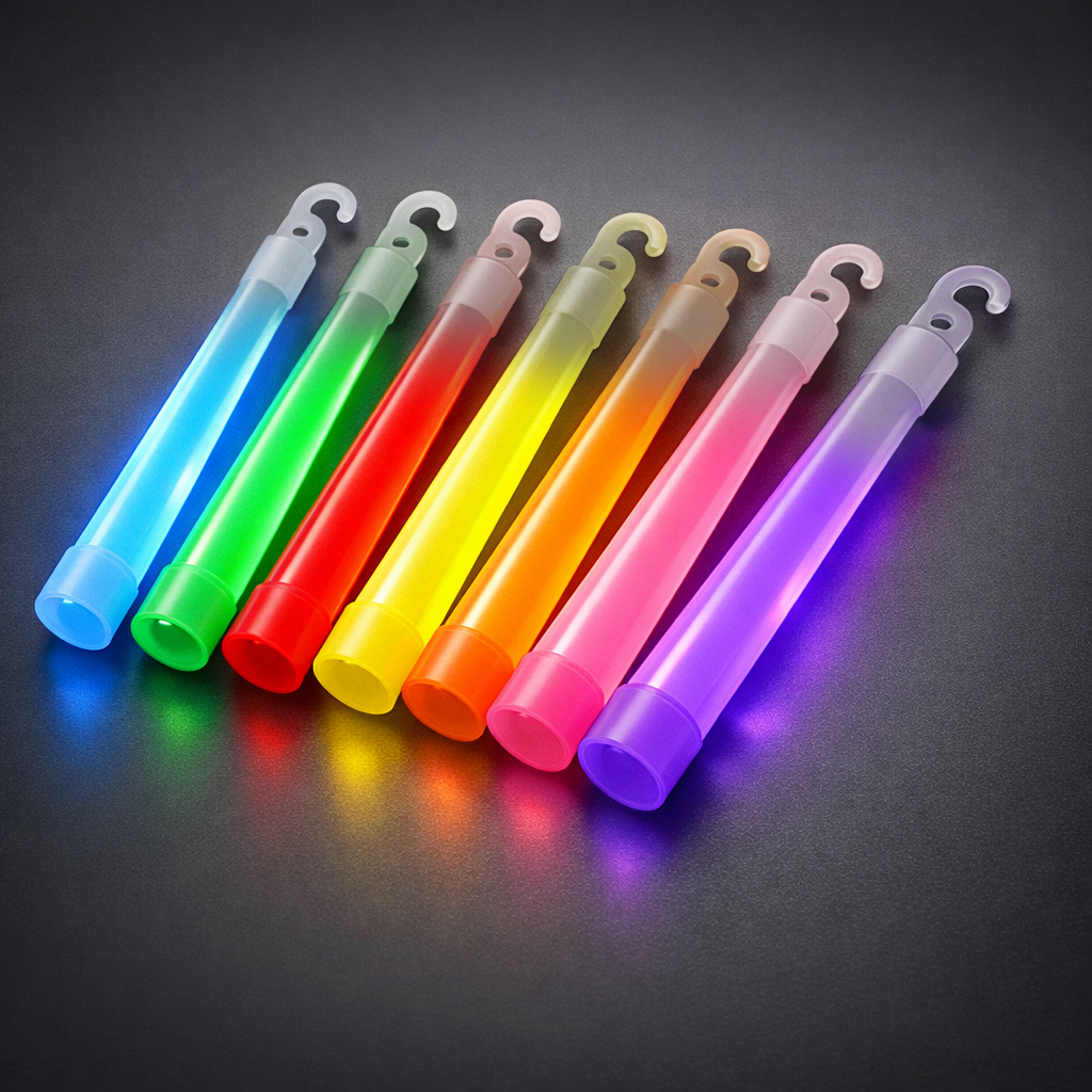 6" Unwrapped Glow Sticks red, orange, yellow, green, blue, purple, pink, hot pink, glowstick, glowsticks, glow stick, glow sticks, lightsticks, light sticks, lightstick, light stick, 6-inch glowstick, 6" glowstick, skate, skating, rink, classic, regular, safety, halloween, glowsticking
