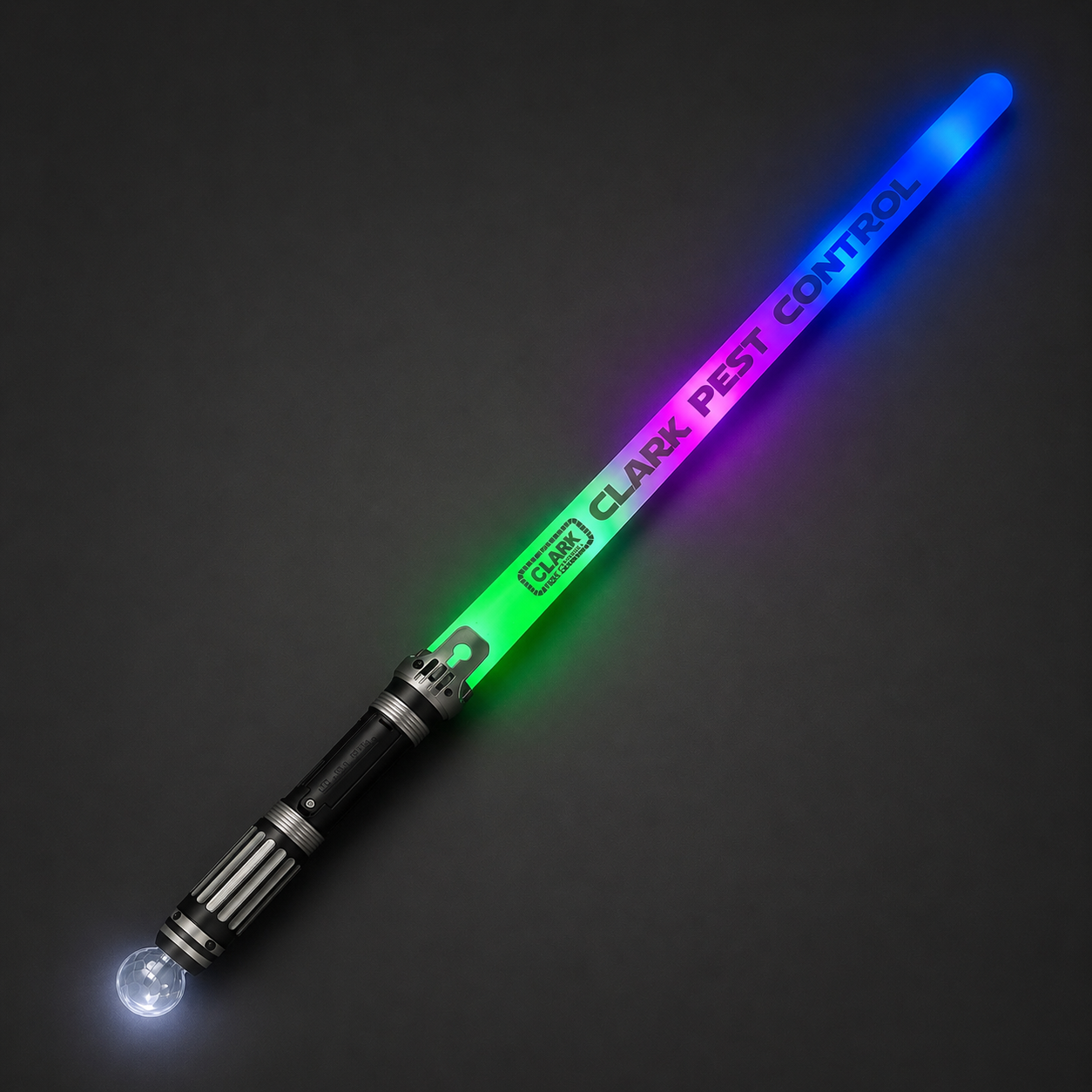 CUSTOMIZED 23 inch Rainbow Sword  custom, custom novelties, customized, personalized, personalized led saber, personalized light saber, custom promotional lightsaber, light up saber, birthday party give away
