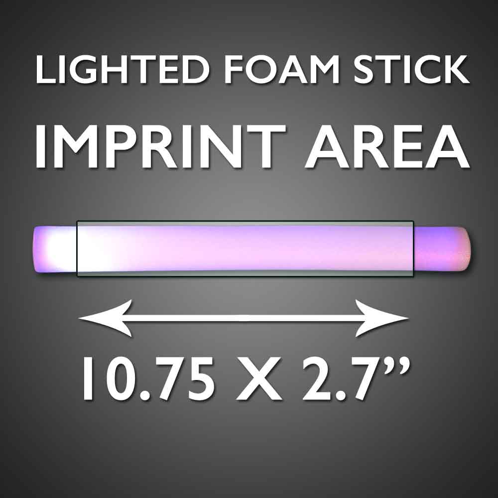 CUSTOMIZED White Wedding Foam Sticks | Personalized LED Glow Wands - FOAMWEDDING