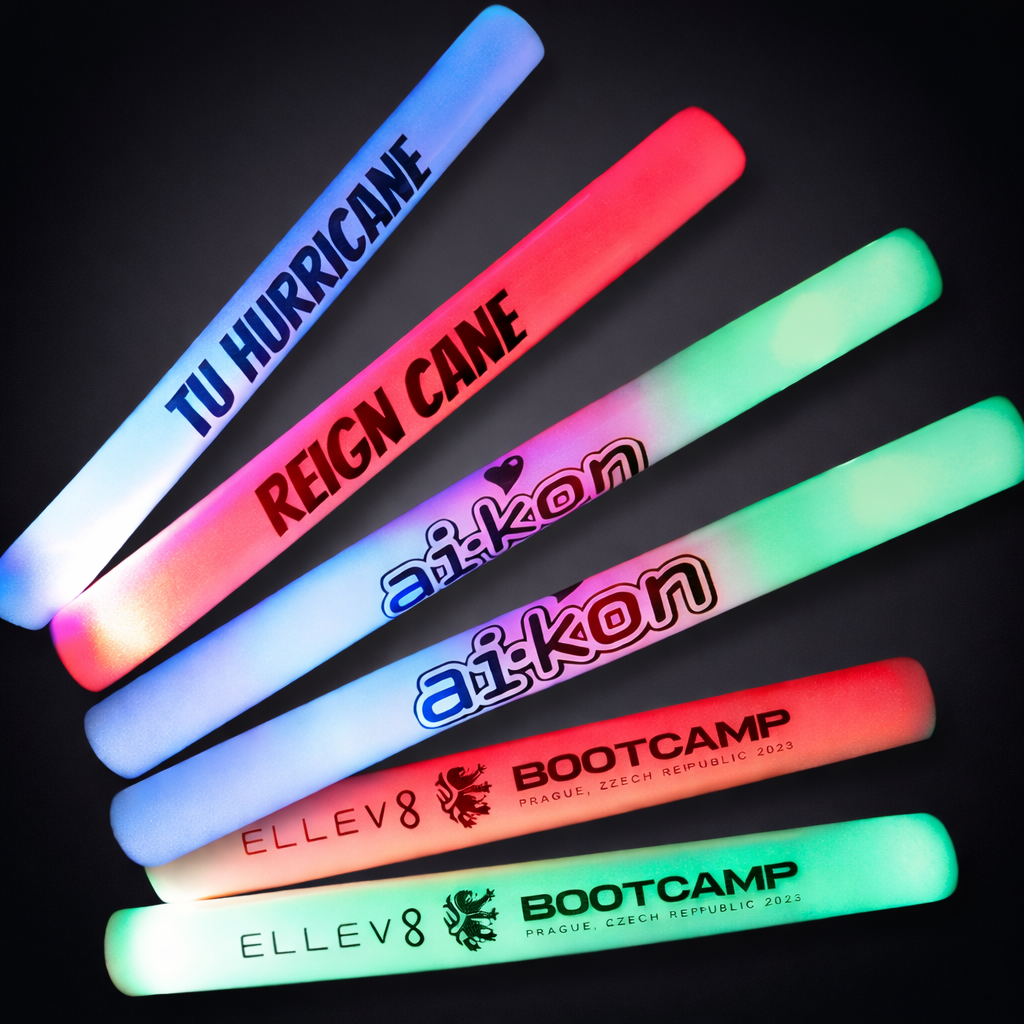 CUSTOMIZED Flashing Foam Stick custom foam, customized foam, foam sticks for wedding, foam stick, LED foam stick, noodle, tubes, baton*, *baton, tube lights, light up tubes, flashing foam stick, lighted foam stick, light-up foam stick, glowing foam stick, glow foam stick, discount foam stick, wholesale foam stick, foam wand, bar, festival, rave, music, edm, edc, cheer, dance, groups, light stick