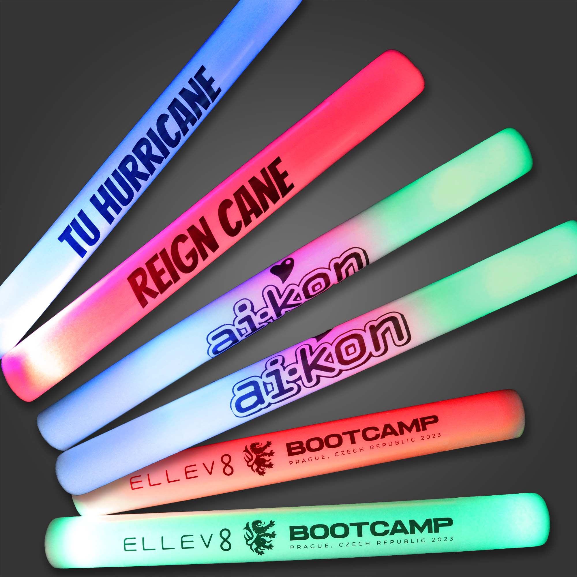 150 Flashing Custom LED Foam Sticks You Pick the Color and the