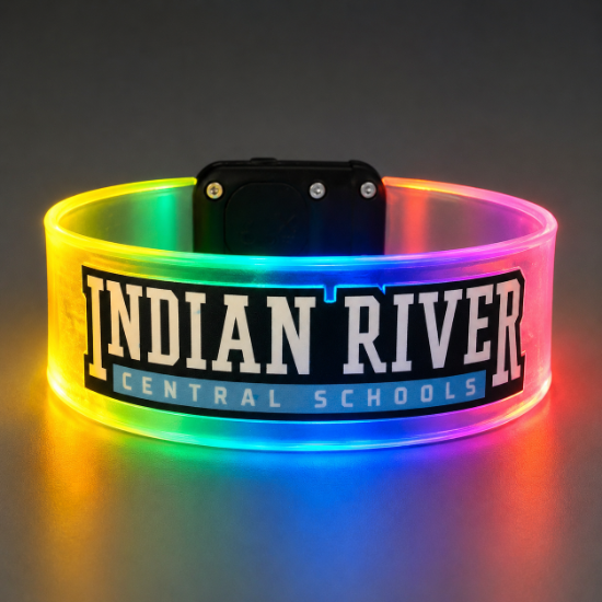 Custom LED Bracelets Personalized Party Favors | Multicolored Light Up Wristbands for Schools, Weddings, Birthdays & Events - CUSTOMBRCUFF