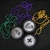 Customized Beaded Mardi Gras Flashing Medallions Gold Green Purple LEDs - MardiGrasMEDALLIONYGP