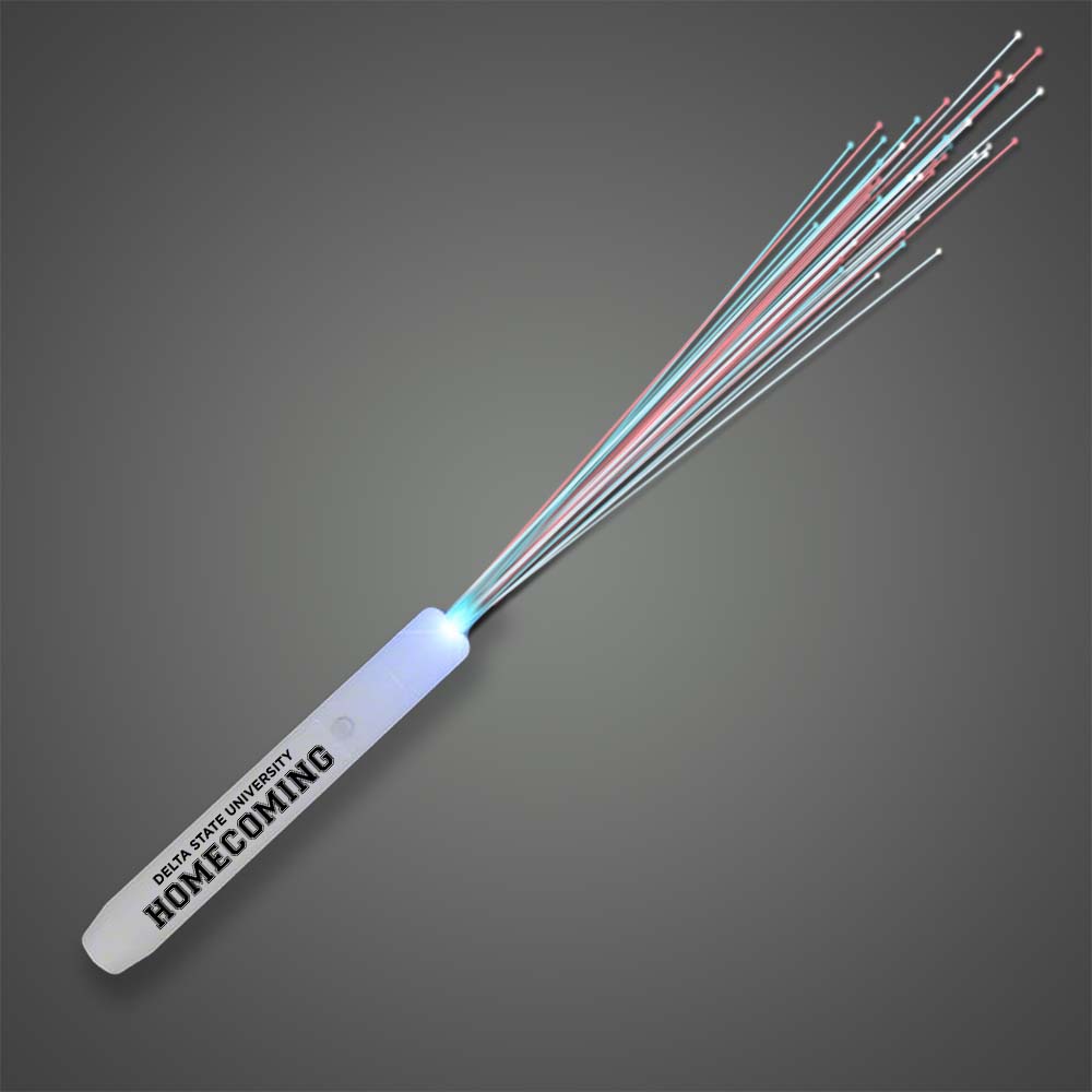 Customized Red White Blue Fiber Optic Wand (Close Out)  - CUSTOMFIBERWANDRWB