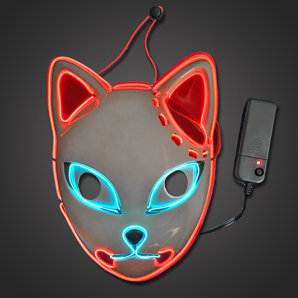 Cosplay Anime Mask with Electro luminescent EL Wire