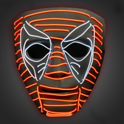 EL Mask Deadpool Halloween Mask, Cosplay Mask, comicon mask, Light up EL Mask, Light up mask, lighted mask, LED mask, rave mask, rave, festival, edm, edc, electronic dance, halloween, vending, vendor