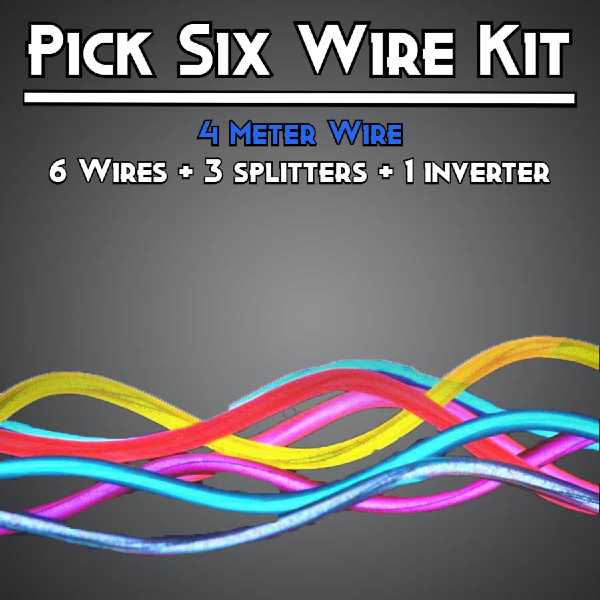 EL Wire Pick Six - 6 * 4m - 80ft electroluminescent wire, cool neon, fluorescent wire, el wire