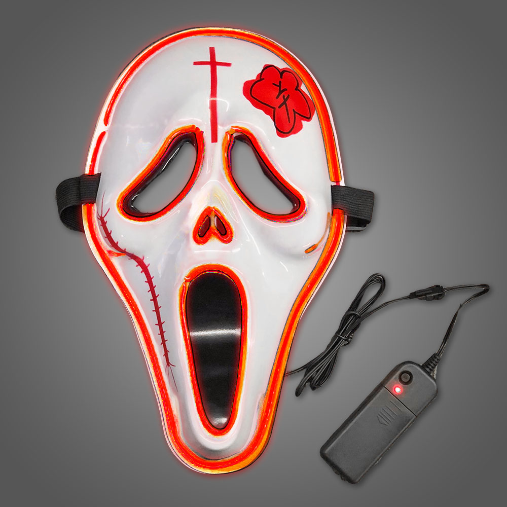 Electro Luminescent Scream Halloween Mask