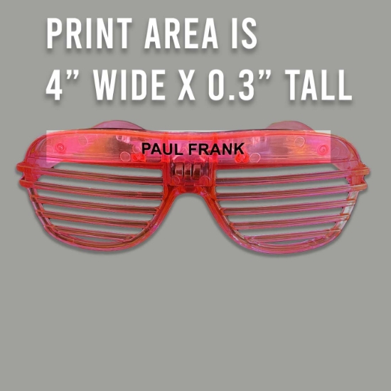 Extreme Glow Full Color Customized Party Sunglasses - CUSTOMSUNPARTY