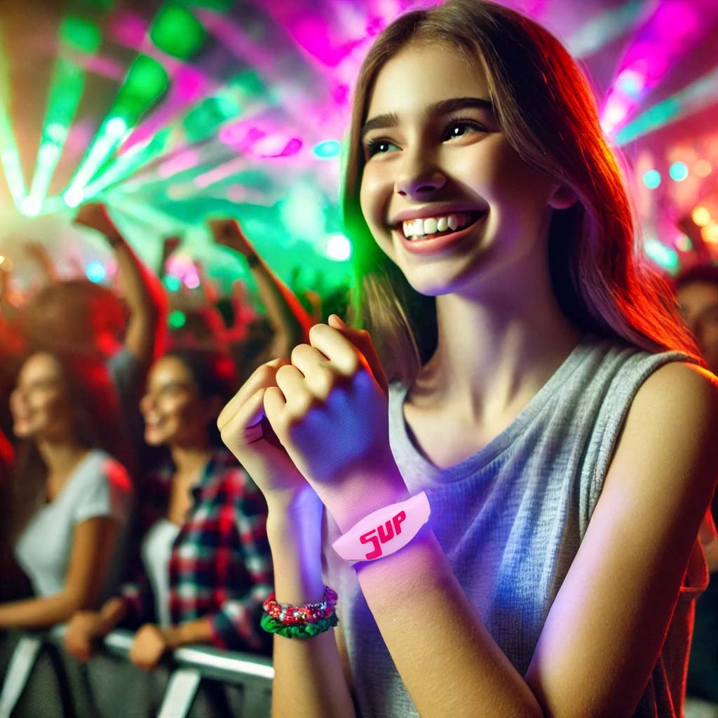Full Color Personalized 16 Mode Multicolor LED Bracelet - CUSTOMBR16