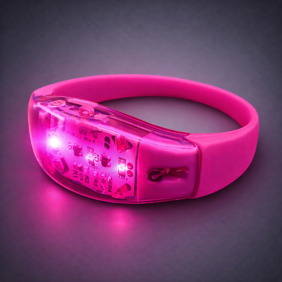 Full Color Personalized Sound Activated Bracelet - CUSTOMBRSOUND