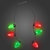 LED Christmas Bulb Necklace Red Green Lights - NECKBULB-RG