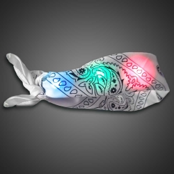 LED Flashing Bandana with Lights LED bandana, Light Up Beanie, Lighted Beanie, glow run, night running, sweat band, exercise, halloween, burning man, visibility, safety, cloth headband, rave, EDM, Festival