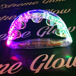Large 9 Inch Lighted Tambourine wedding tambourine, party tambourine, lighted tambourine, flashing tambourine, LED tambourine, wedding, bar mitzvah, bat mitzvah, party, celebration, dance, music, instrument, band, show, festival