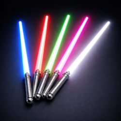 Light Sabers  LED light saber, 28" novelty sword, light-up sci-fi sword, Star Wars party accessory, glowing LED light saber, colorful light-up sword, novelty LED sword, event light sword, wedding send-off light saber, birthday party LED sword, light-up toys for events, novelty sci-fi lights, LED sword with batteries, glowing sword for parties, 22 LED light saber, light saber for wedding receptions, Star Wars themed toys, kids party glowing swords, sci-fi event novelties, light-up LED swords for sale
