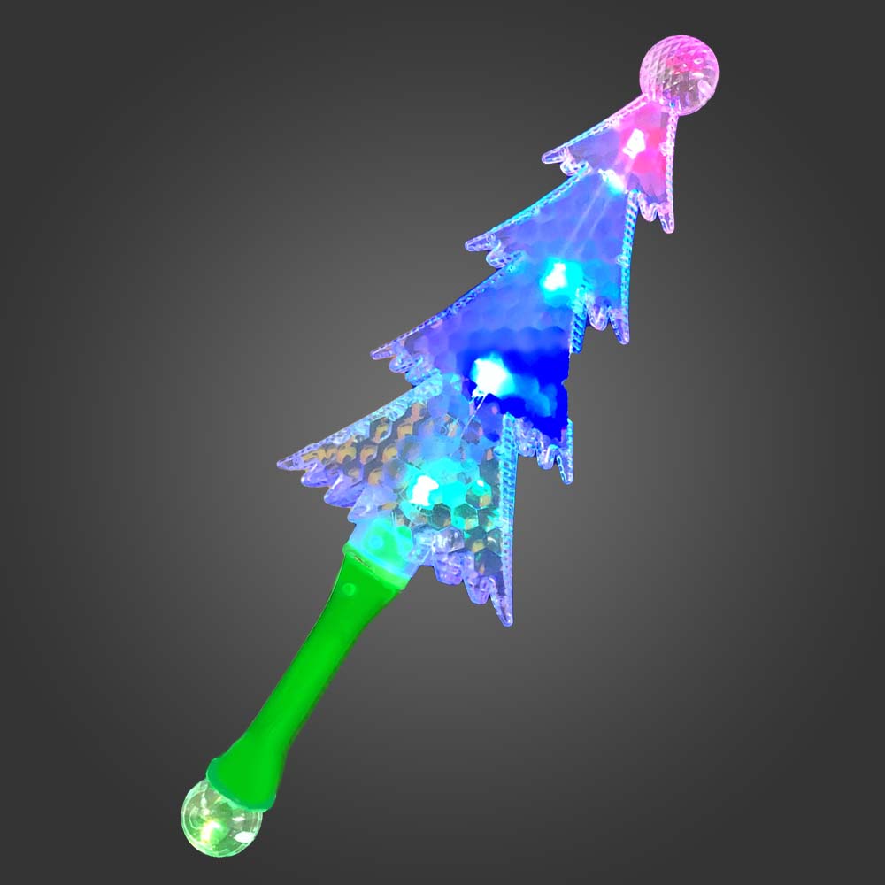 FlashingBlinkyLights Light Up Christmas Tree Spinning LED Wand