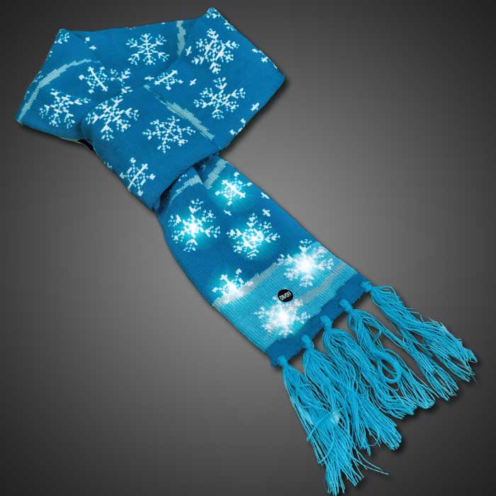 Light Up LED Snowflake Scarf  LED Scarf, Light Up Scarf, Snowflake Scarf, Christmas Scarf, Christmas Wear, Christmas Parade, holiday festival, winter, cold