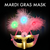 Light Up Mardi Gras Plume Mask
