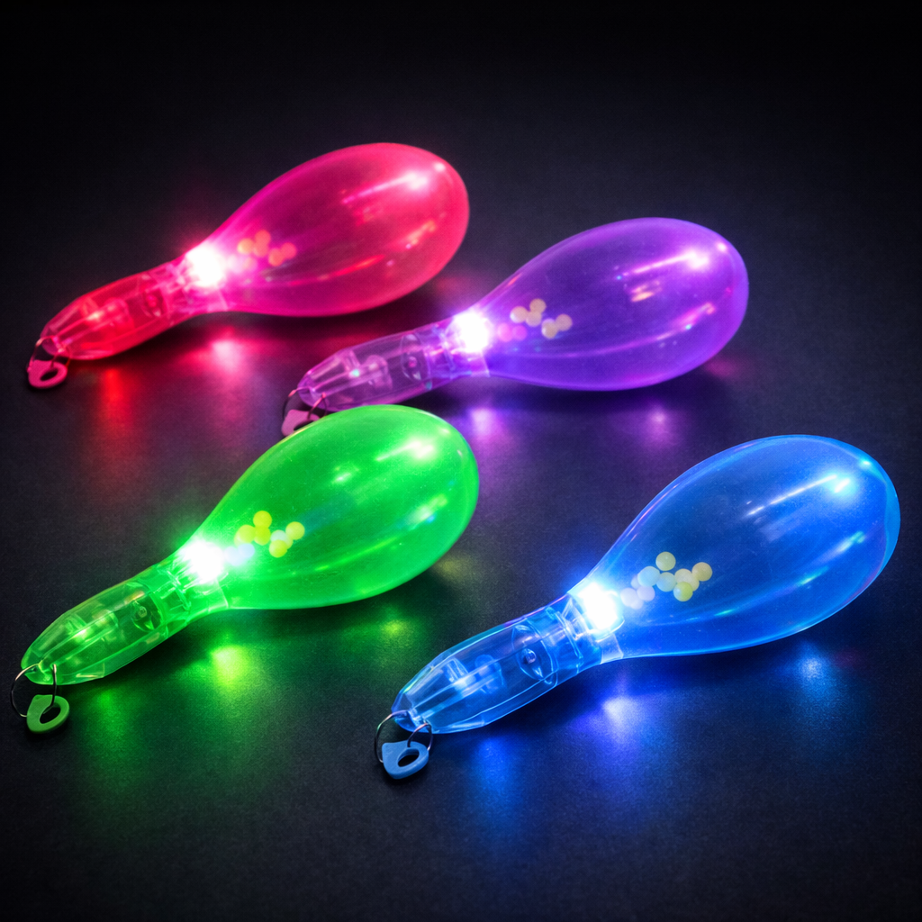 Lighted Flashing Maraca (Close Out) lighted maraca, flashing maracas, LED maraca, wedding, bar mitzvah, bat mitzvah, party, celebration, dance, music, instrument, band, show, festival