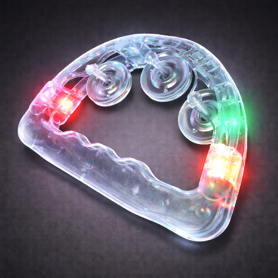 Lighted Tambourine - White or Multicolored LEDs - TAMBOURINE