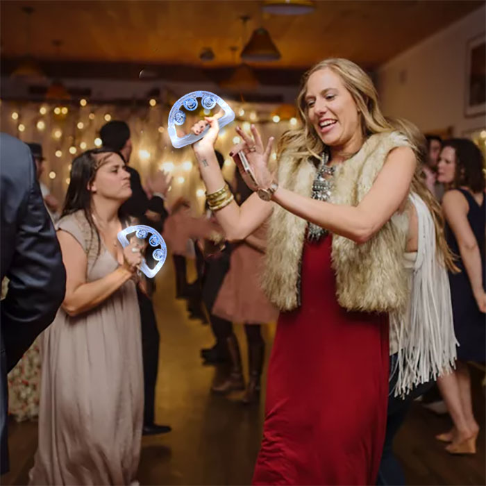 Lighted Tambourine - White or Multicolored LEDs - TAMBOURINE