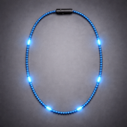 Mardi Gras Beaded Necklace - Solid Colors (Flash Sale) LED mardi gras beads, light up mardi gras necklace, flashing bead necklace, LED bead necklace, glow bead necklace, mardi gras party beads, flashing mardi gras beads, light up party necklace, glow party accessories, concert glow necklaces, rave bead necklace, festival LED necklace, party favors, nightclub accessories, mardi gras throws, glowing necklaces, battery operated bead necklace, LED necklace bulk, mardi gras supplies, party beads