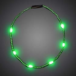 Mardi Gras Beaded Necklace - Solid Colors throw, party, kids, lighted bead strand, flashing beads, Light Up Beaded Necklace, lighted bead*, Beaded Necklace, Mardi Gras Necklace, Light Up Mardi Gras Necklace, lighted necklace, flashing necklace, party necklace, light-up necklace