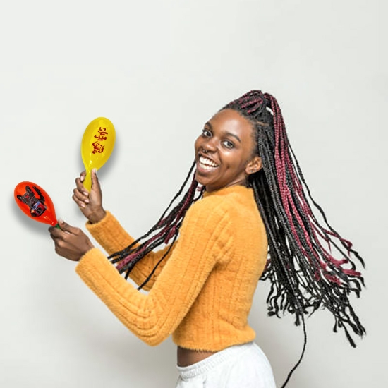 New Personalized Light-Up LED Maraca with Full-Color Customization  - PERSONALNEWMARACA