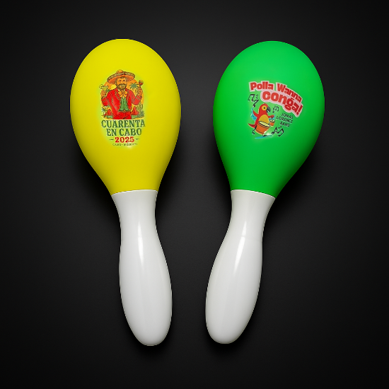 New Personalized Light-Up LED Maraca with Full-Color Customization  - PERSONALNEWMARACA