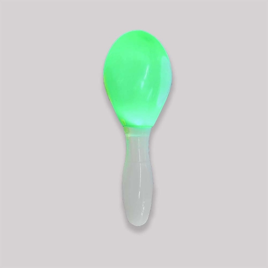 New White Plastic Lighted Flashing Maraca - NEWMARACA