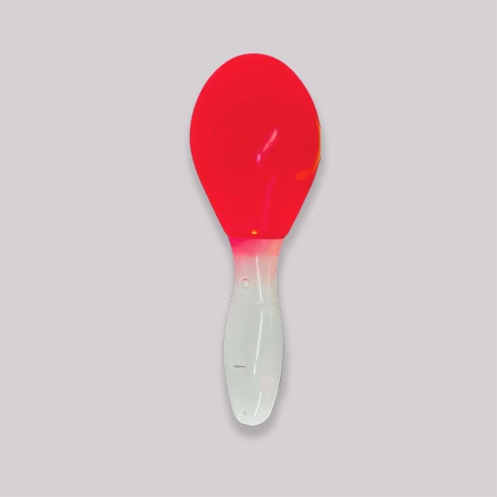 New White Plastic Lighted Flashing Maraca - NEWMARACA