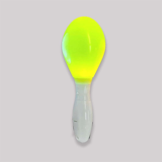 New White Plastic Lighted Flashing Maraca - NEWMARACA