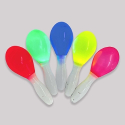 New White Plastic Lighted Flashing Maraca LED maraca, light up maraca, flashing maraca, party noisemaker, LED shaker, glow toy, parade light up, LED party favor, Extreme Glow