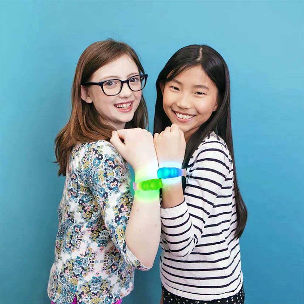 Full Color Personalized 16 Mode Multicolor LED Bracelet - CUSTOMBR16