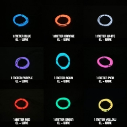 Quick-Connect EL Wire (1m) electroluminescent wire, cool neon, fluorescent wire, el wire