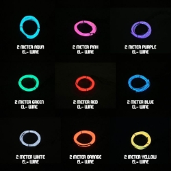 Quick-Connect EL Wire (2m) electroluminescent wire, cool neon, fluorescent wire, el wire