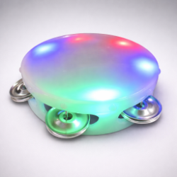 Round Tambourine lighted tambourine, flashing tambourine, LED tambourine, wedding, bar mitzvah, bat mitzvah, party, celebration, dance, music, instrument, band, show, festival