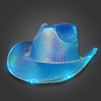 Shiny Fabric Light Up Cowboy Hat 