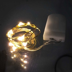 Short Wire: Gold 20 inch Fairy Wire, 10 LEDs Coin Cell Batteries Firefly Mason Jar, String Light with Timer, Gold wire string light, dew drop LEDs, Silver Wire string lights, gold wire string lights, wedding, centerpiece, center piece, decoration, decor, christmas, tree, wreath, flower, costume
