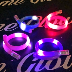 Solid Color LED Curl Bracelets LED Bracelet, Light Up Bracelet, Flashing Bracelet, tri curl, multicolored, bangle, wrap around, edc, edm, rave, festival