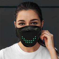 Sound Controlled LED Face Mask - CLOSE OUT led mask, Light up mask, lighted mask, LED mask, sound activated mask, dance, costume, party, Halloween, Rave, EDM