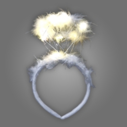 White Headbopper Halo (CLOSE OUT) halo, mardi gras, headwear, boppers, led headband, edm, edc, cosplay, costume, rave, festival, burning man