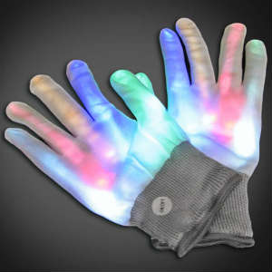 XO Multi Glove Lighted Gloves, LED Gloves, Flashing Gloves, Lighted Mitts, LED Mitts, Flashing Mitts, Light Up Gloves, Rave Gloves