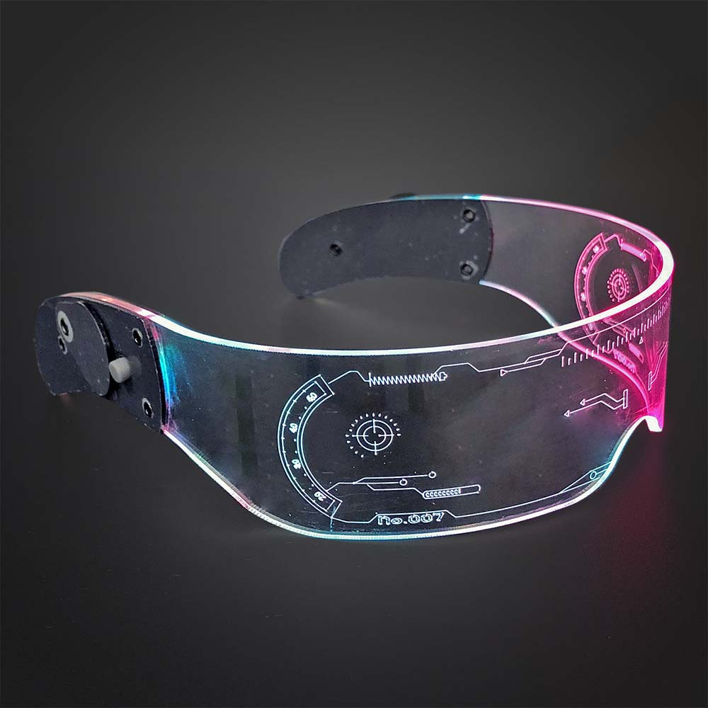 LED Visor Glasses Multicolored