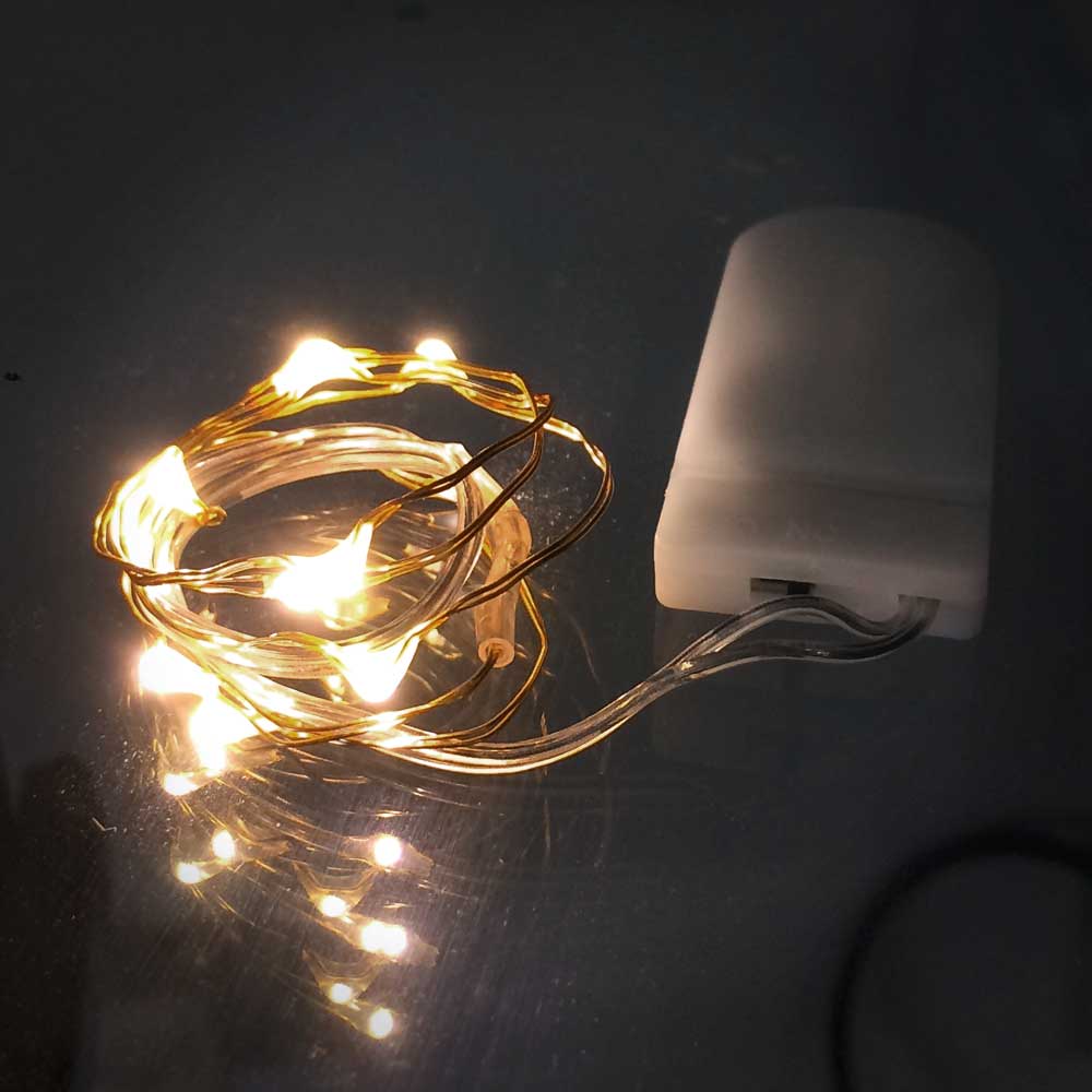 10/20/30 Christmas LED Button Cell Powered Copper Wire Fairy String Lights-WI 